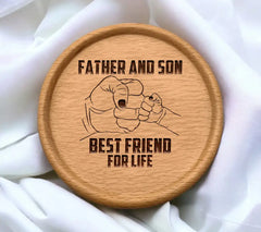 Father and Son Holding Hands SVG - Drawing - Best Friend For Life SVG