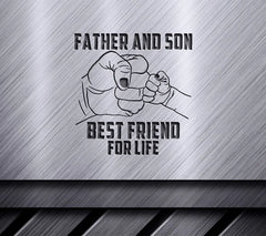 Father and Son Holding Hands SVG - Drawing - Best Friend For Life SVG