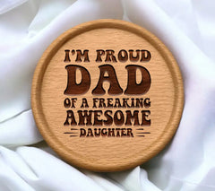 Im Proud Dad of a Freaking Awesome Daughter SVG - Fathers Day Poster SVG