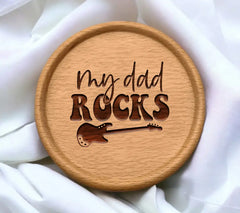 My Dad Rocks Guitar SVG - Fathers Day Logo SVG
