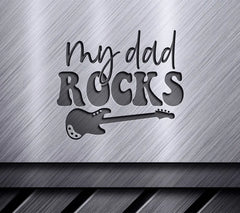 My Dad Rocks Guitar SVG - Fathers Day Logo SVG