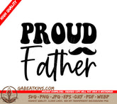 Proud Father Mustache Logo SVG - SVG