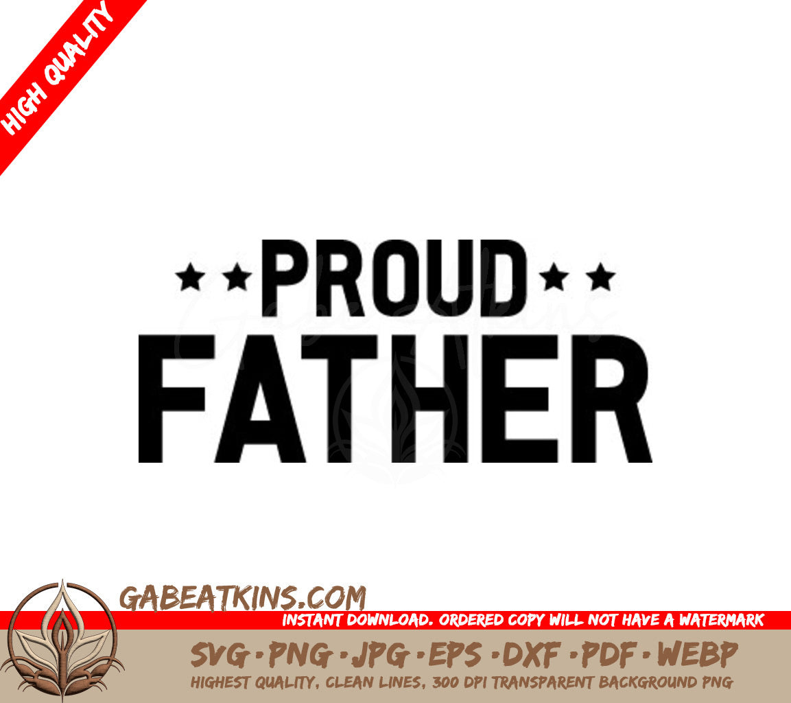 Proud Father SVG Design -  Design SVG