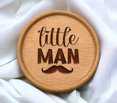 Fathers Day Little Man Silhouette SVG - Mustache Design SVG