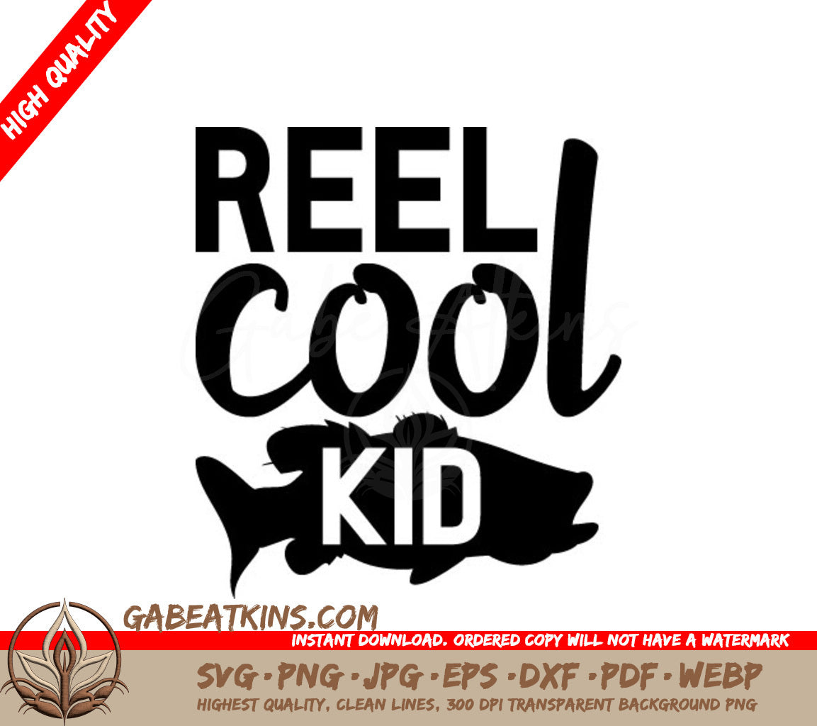 Reel Cool Kid - Fish Design SVG for Fathers Day SVG
