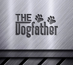 The Dogfather Paw Print Design SVG - Fathers Day Design SVG
