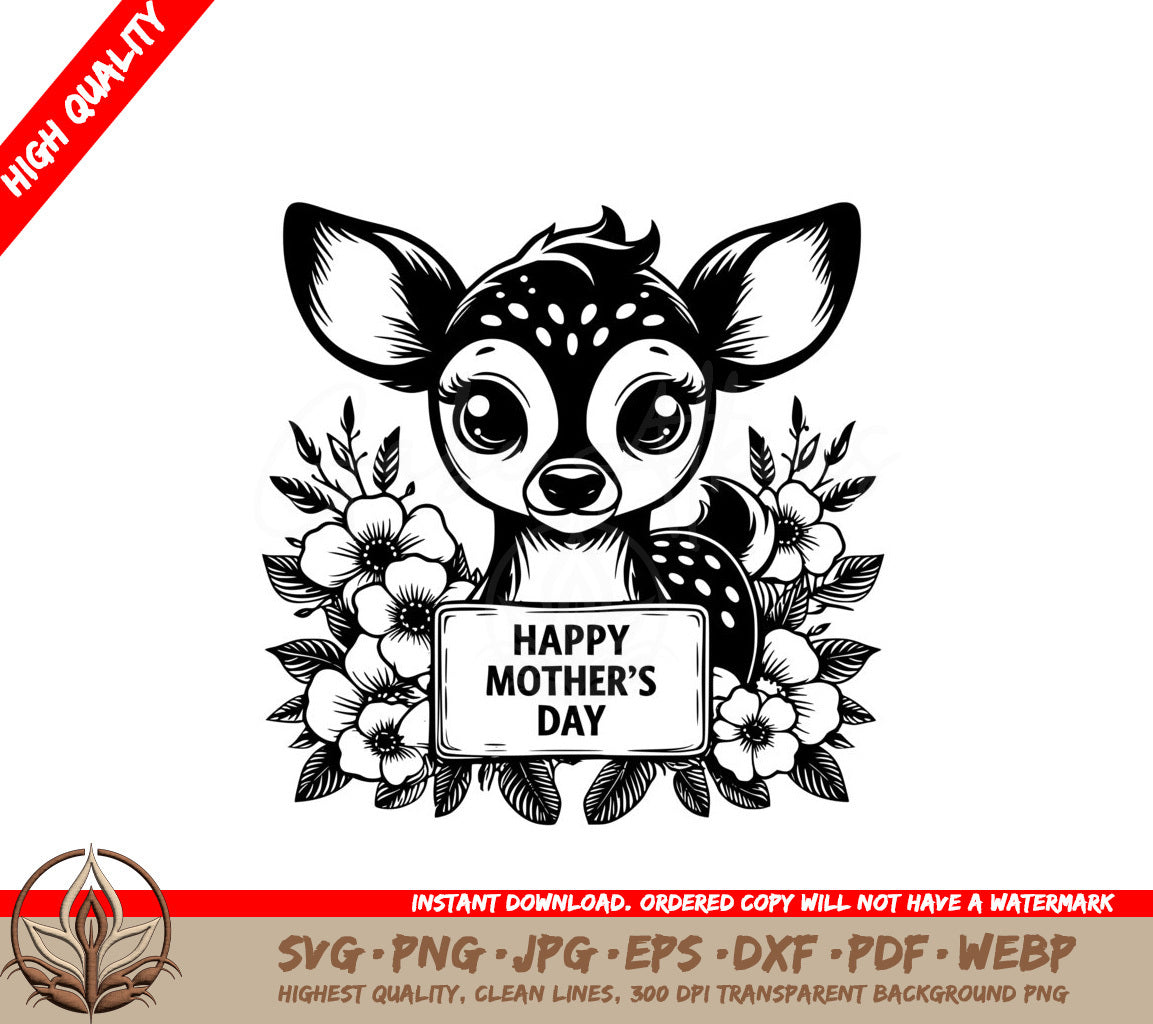 Fawns Mothers Day Bouquet SVG