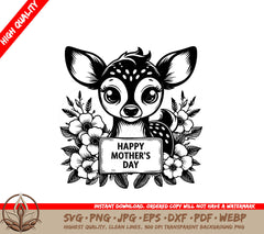 Fawns Mothers Day Bouquet SVG