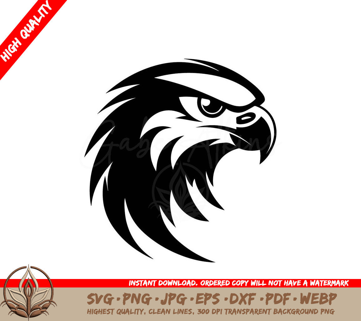 Feathered Grace Eagle Logo Design SVG
