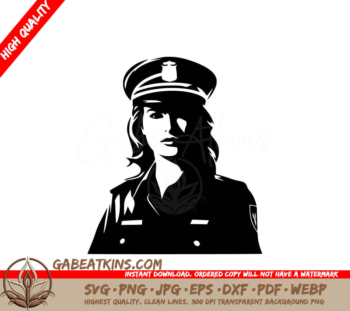 A Female Police Officer SVG - Female Police Officer SVG