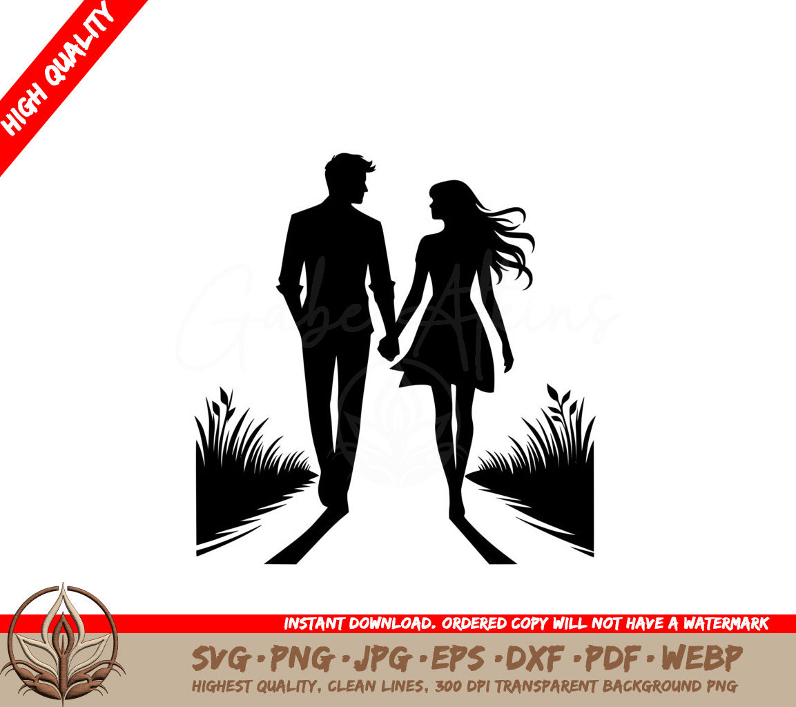 Walk Together SVG - Digital Product file in SVG, PNG, JPG, AI, PDF, DXF, EPS, WebP formats