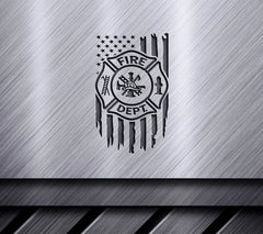 Fire Department Design with American Flag SVG SVG