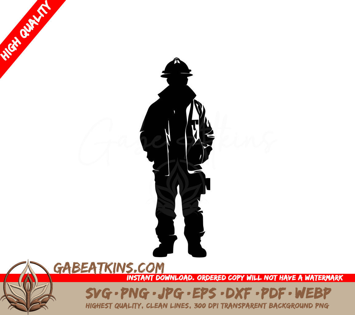 A Man With The Letter N On His Chest SVG - Firefighter SVG