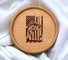 Distressed American Flag Fish SVG SVG