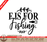 Fish For Fishing SVG - Fishing Sign with Fish SVG