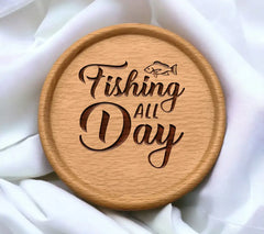 Fish Design SVG - Fishing All Day Design SVG