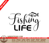 Fish Design SVG - Fishing Life Design SVG