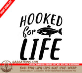 Fish Design SVG - Hooked for Life SVG