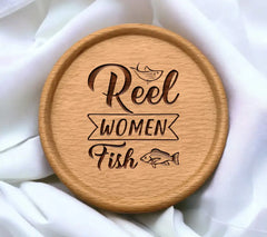 Reel Women Fish SVG - Fishing Sign with Fish SVG