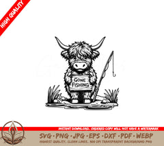 Fishing Cow Adventure SVG File Format