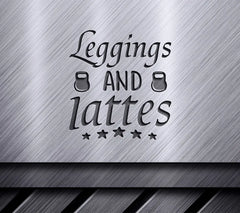 Leggings & Lattes SVG Design - Fitness Apparel Design SVG