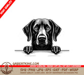 Flat-Coated Retriever Wall Peeking SVG SVG