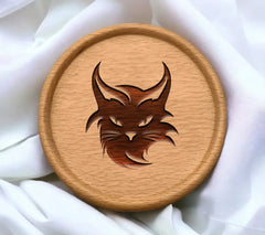 Black Cat with Horns Halloween SVG - Flat Illustration SVG