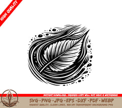 Floating Leaf SVG Digital Design File