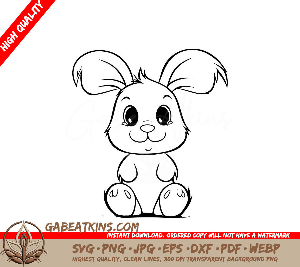 A Bunny Rabbit SVG - Floppy Bunny SVG