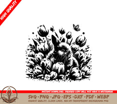 Floral Butterfly Bunny Digital Product SVG