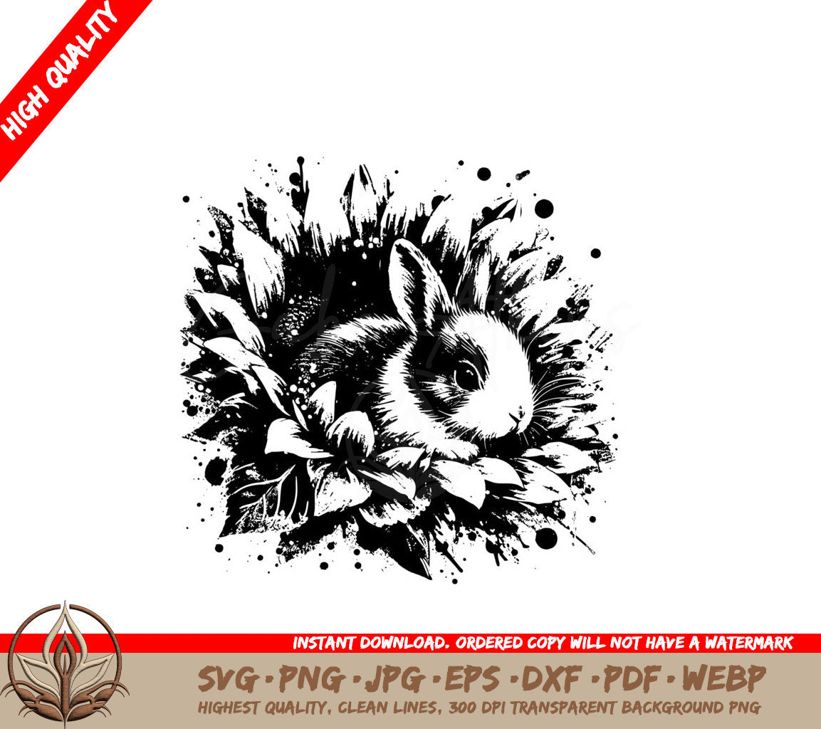 Floral Hare Enchantment SVG - Digital Product in multiple formats