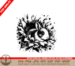 Floral Hare Enchantment SVG - Digital Product in multiple formats