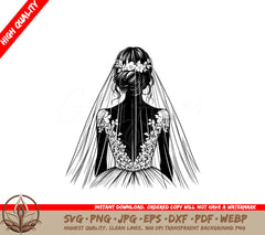 Floral Veil Beauty SVG