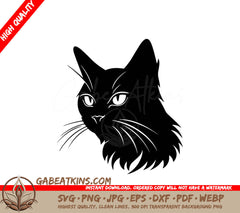 A Cats Face SVG - Fluffy Feline Face SVG
