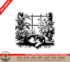Foliage Cat Nap SVG