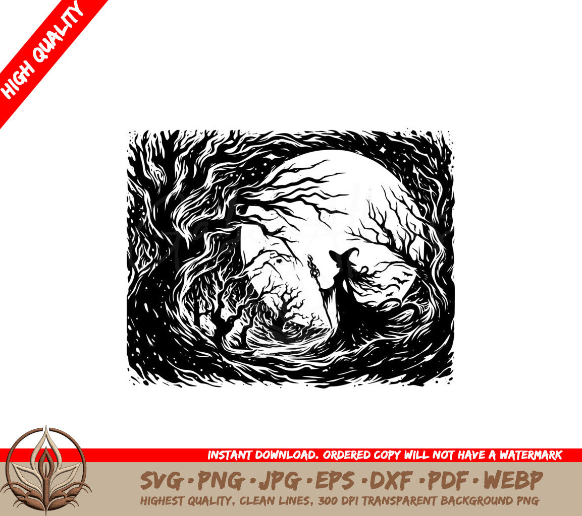 Forest Witch Chaos SVG - Digital Product File Format Bundle