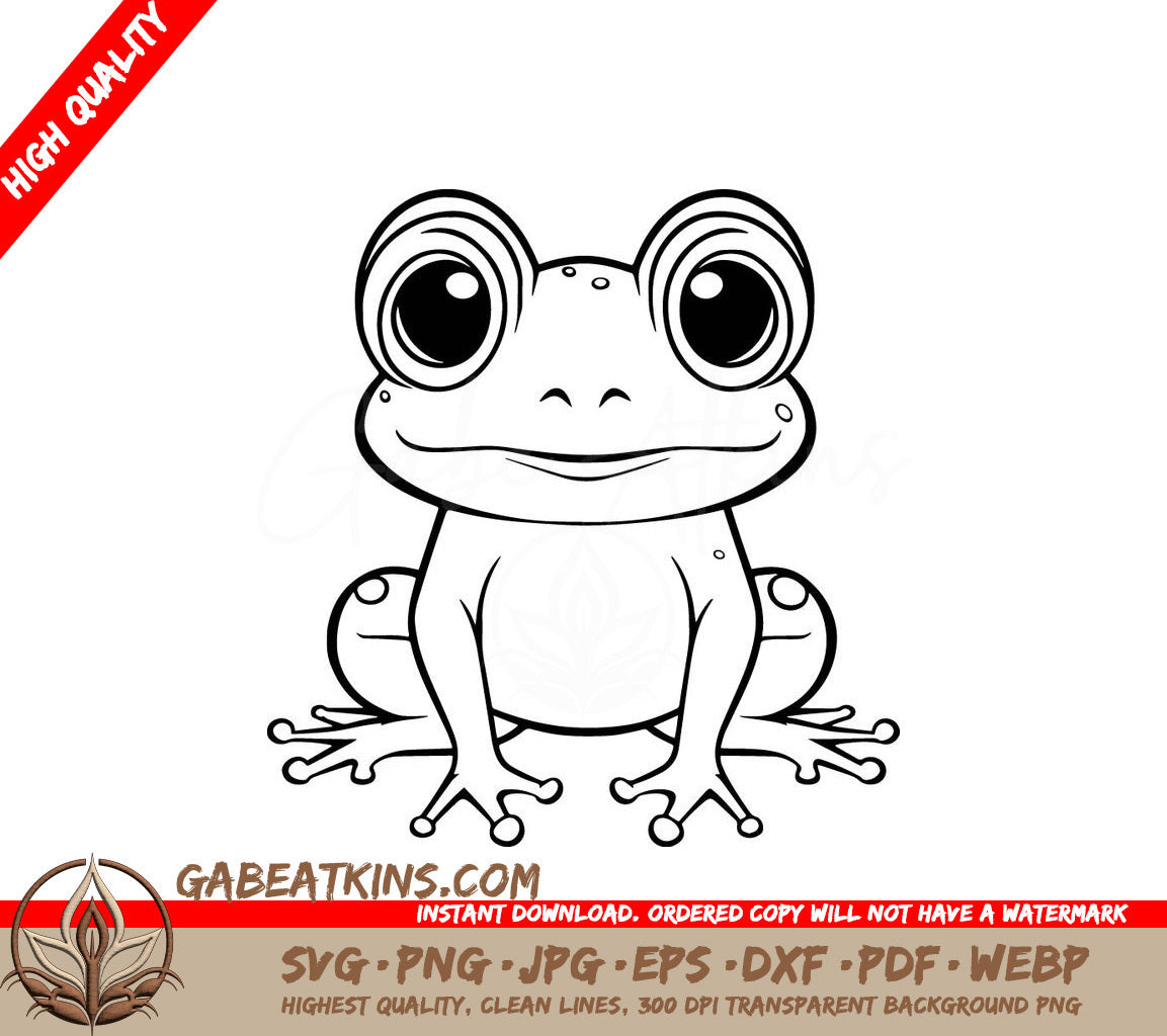 A Frog With Big Eyes SVG - Frog with Big Eyes SVG
