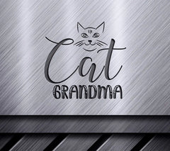 Cat Grandma SVG - Funny Cat Drawing SVG