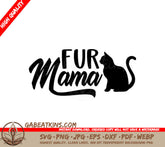 Fur Mama Cat Silhouette SVG SVG