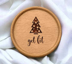Funny Get Lit Christmas Tree SVG Cut File SVG