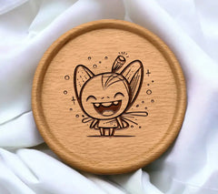 Smiling Magic Cat SVG - Funny Cartoon Illustration SVG