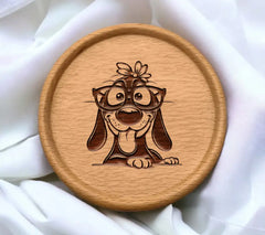 Funny Dog with Glasses SVG - Silhouette SVG