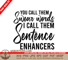Funny Swear Words Sentence Enhancer SVG Design SVG