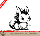 Funny Crowned Cat Cartoon SVG -  Vector Illustration SVG