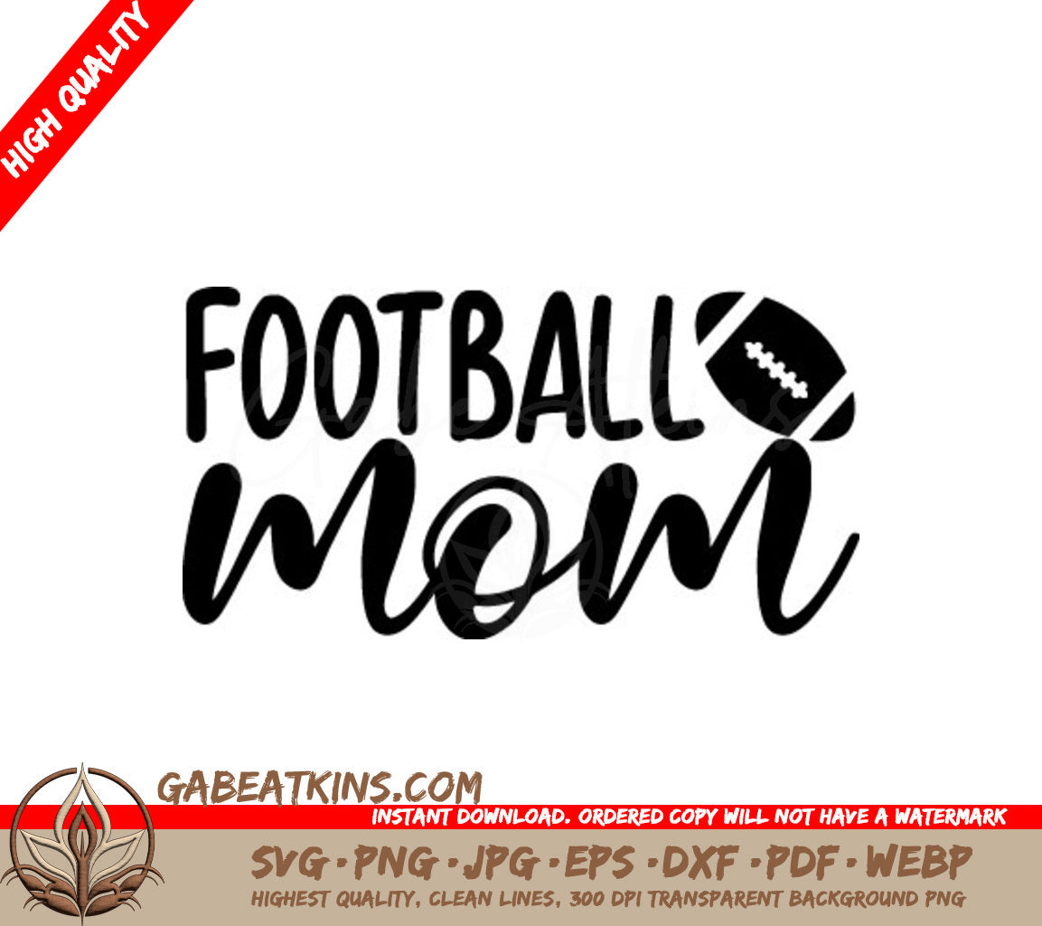 Football Mom SVG - Design with Football SVG