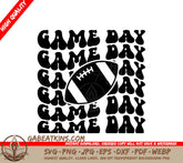 A Football Is Surrounded By The Words Game Day SVG - Game Day Football SVG SVG