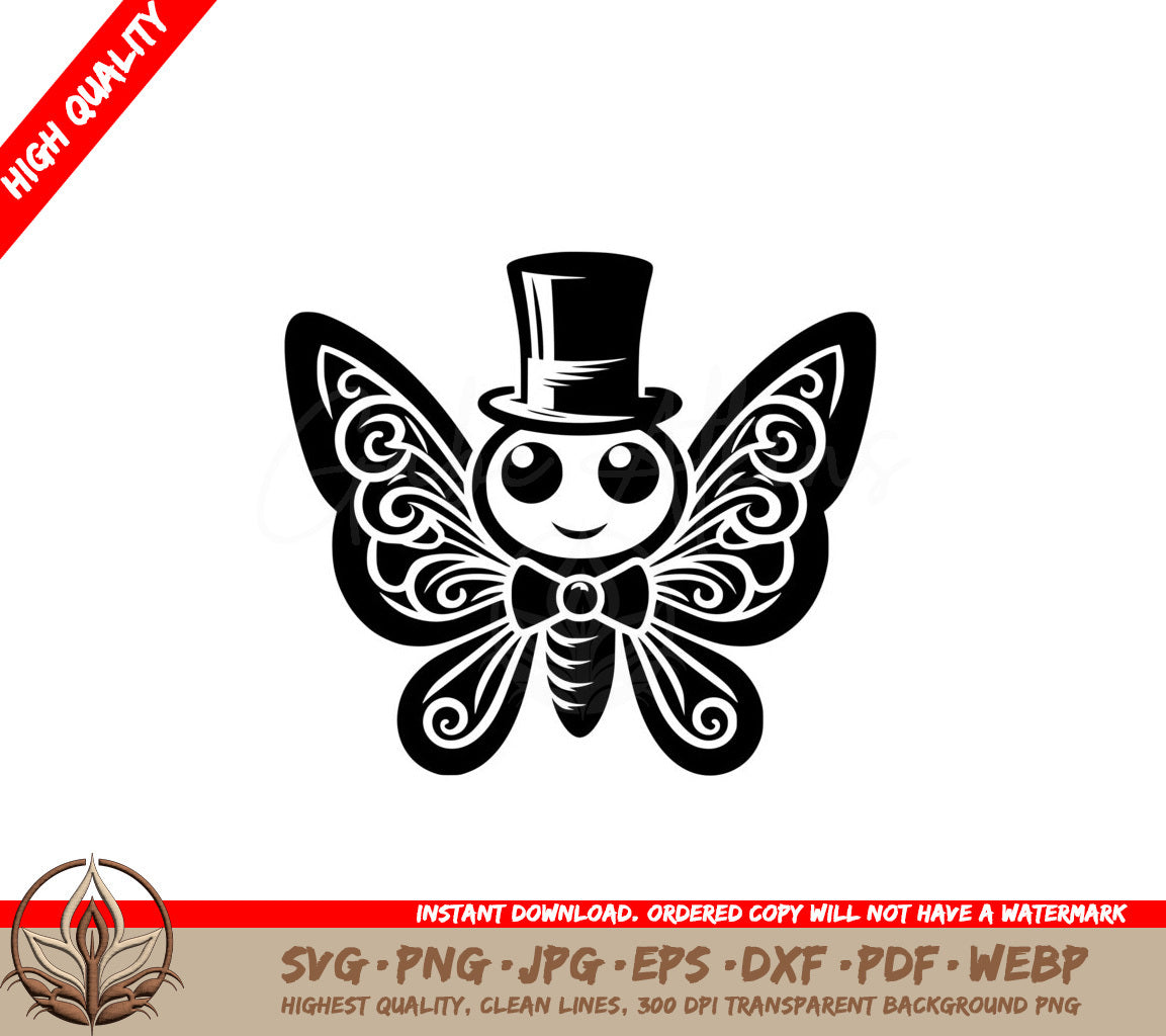 Gentleman Butterfly Bash SVG