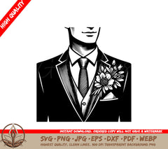 Gentleman's Attire SVG - Digital Product File Format Offering