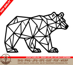 A Black And White Drawing Of A Bear That Says High Quality