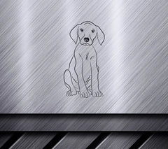 German Shorthaired Pointer Puppy Sitting SVG - Drawing SVG